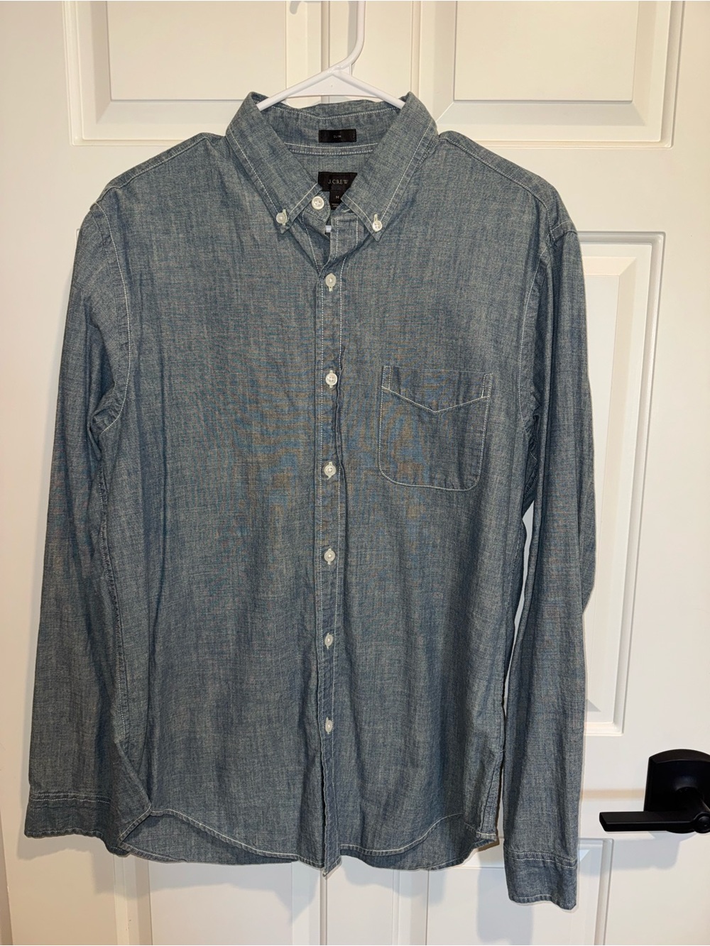 J. Crew Light Blue Chambray Button-Down Shirt Medium